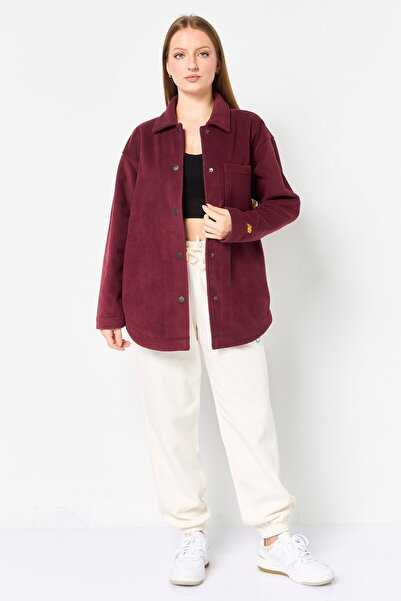 New Balance Women Relaxed Fit Long Sleeve Outdoor Jacket, Maroon