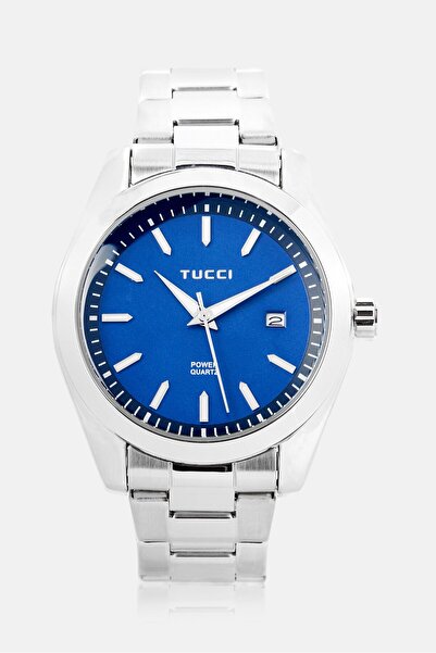 TUCCI Men TW0600 Stainless Steel Analog Watch 40 mm, Silver