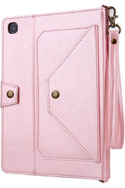 Bukela Case for Galaxy Tab S6 Lite PU Leather Protective Cover with Card Slot (Rose Gold)