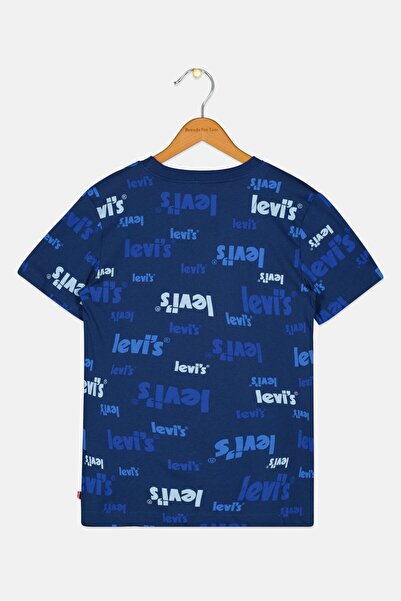 Levi's Kids Boy Crew Neck Short Sleeves Allover Print T-Shirt, Multicolor