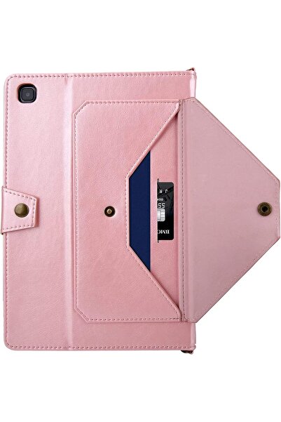 Bukela Case for Galaxy Tab S6 Lite PU Leather Protective Cover with Card Slot (Rose Gold)