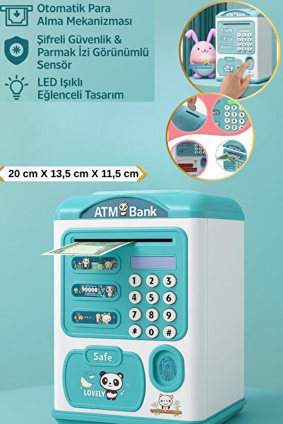 Hane Dostu Elektronik Şifreli – Parmak İzi Görünümlü – Otomatik Kağıt Para Al...