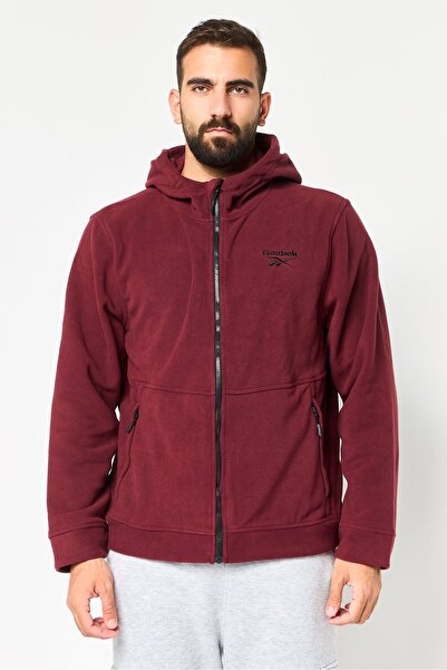 Reebok Men Sportswear Fit Long Sleeve Hoodies, Maroon