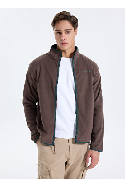 Timberland TB0A2Q7C2431-POLARTEC 100 FLEECE Kahve Regular Fit Düz Erkek Ceket