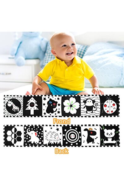 Bukela Black & White Baby Cloth Book - Soft High-Contrast Fabric Picture Book for Infants