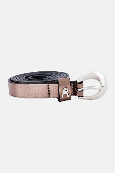 Replay Women Plain Leather Belt, Gold