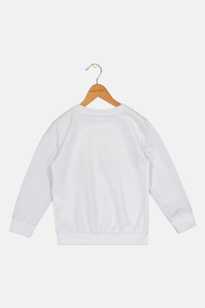 Marvel Kids Boy Long Sleeve Spiderman Sweatshirt, White