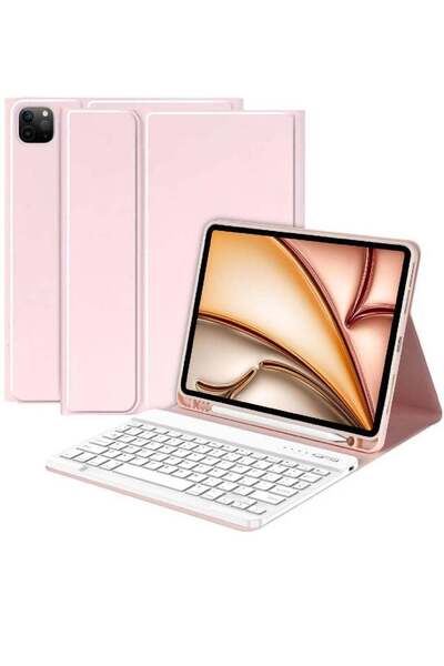 HYX iPad Pro 11-inch Case with Detachable Bluetooth Keyboard & Pencil Holder (Pink)