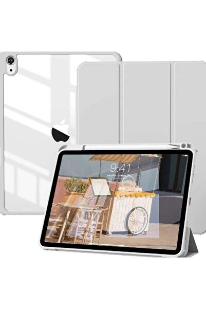HYX iPad 11-inch (A16) 11th Gen & iPad 10th Gen Case with Pencil Holder, Trifold, Gray