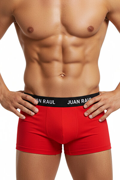 DeepSEA Men's Grey-Red Boxer Set – Flexible, Comfortable and Breathable Fabric 2-Piece Boxer 2603121