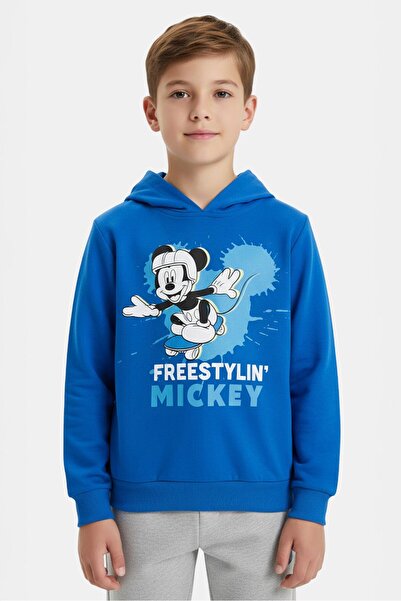 Disney Kids Boy Long Sleeve Mickey Hoodie, Blue