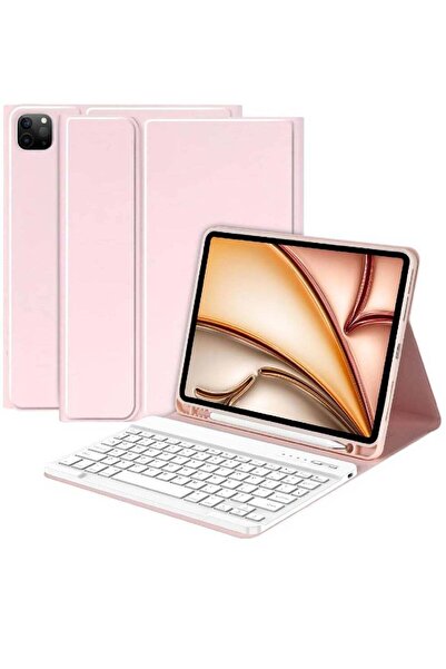 HYX iPad Pro/Air 11-inch Case with Detachable Bluetooth Keyboard and Pencil Holder (Pink)