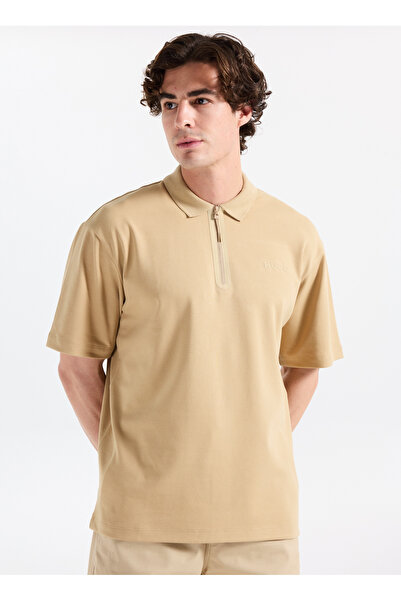 HUGO Düz Bej Erkek Polo T-Shirt 50542313_Dubilo