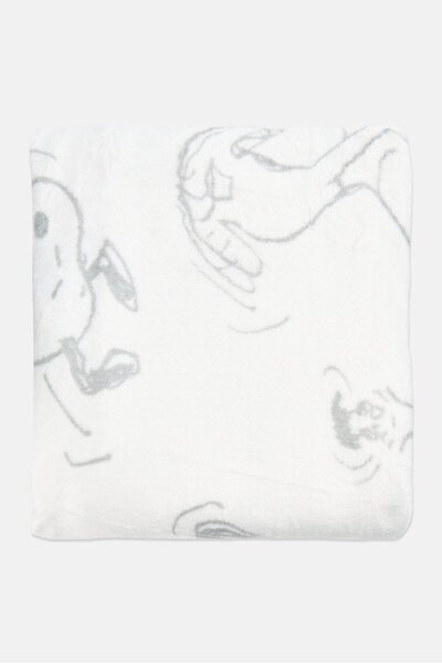 PEANUTS Peanut Print Blanket , Off White
