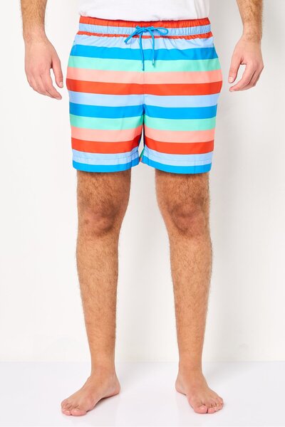 Tommy Hilfiger Men Stripe Board Shorts, Multicolor