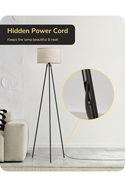 Bukela LED Floor Lamp Dimmable Standing Lamps with Remote Color Temperature (Bohemian)