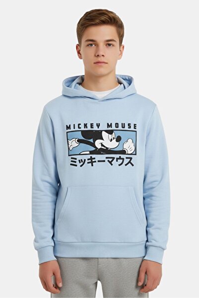 Disney Kids Boy Long Sleeve Mickey Mouse Print Hoodies, Blue