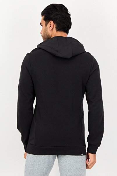 Puma Men Sportswear Fit Long Sleeve Outdoor Half Zip Sweatshirt, Black