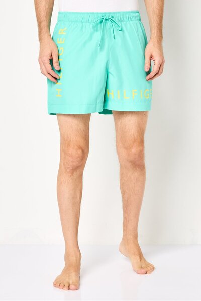 Tommy Hilfiger Men Brand Logo Board Shorts, Light Green