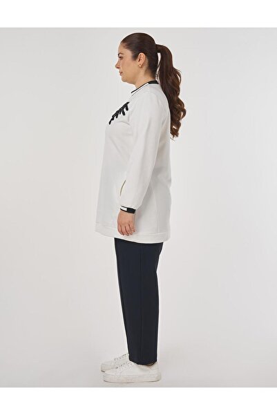 Kayra Φούτερ Scuba με ρίγες αντίθεσης εκρού