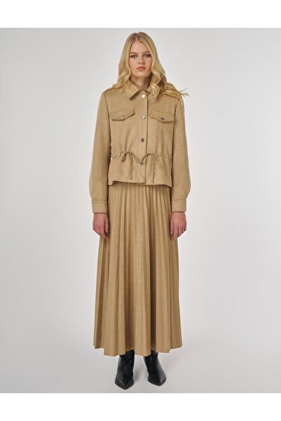 KYR Double Pocket Suede Jacket Dark Mink