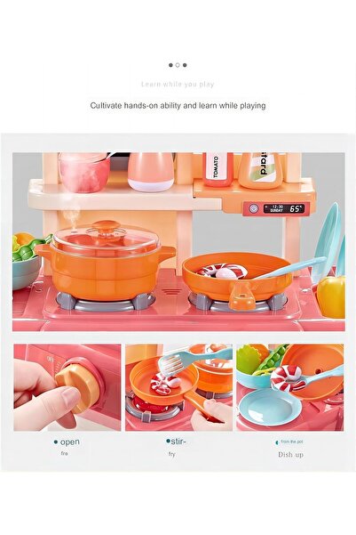 Bukela Kids Sink Toys Electric Dishwasher Automatic Water Circulation System (Pink)