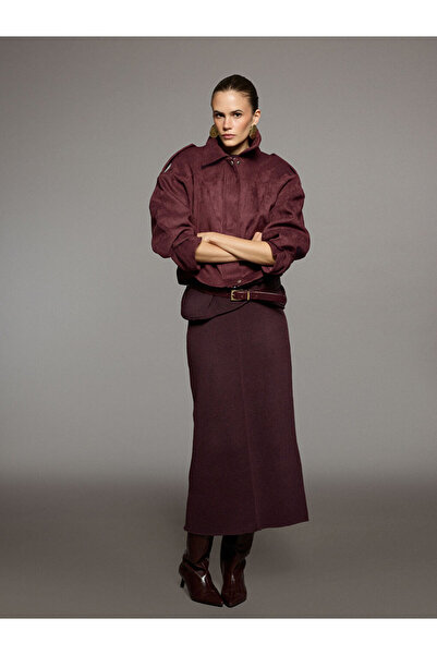 LC Waikiki Sparkling Choices Waist Belted Knitwear Skirt from Shining Store