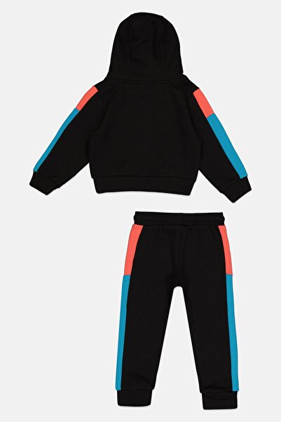 Nautica Competition Kids Boy 2 Pieces Brand Logo Hoodie With Jogger Pants Set, Black