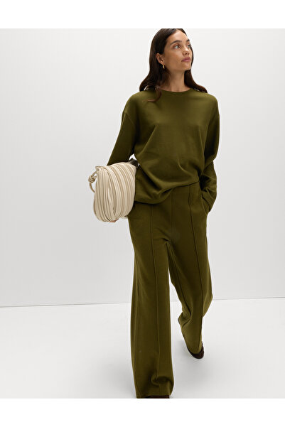 Marks & Spencer Pamuk Karışımlı Geniş Paça Pantolon