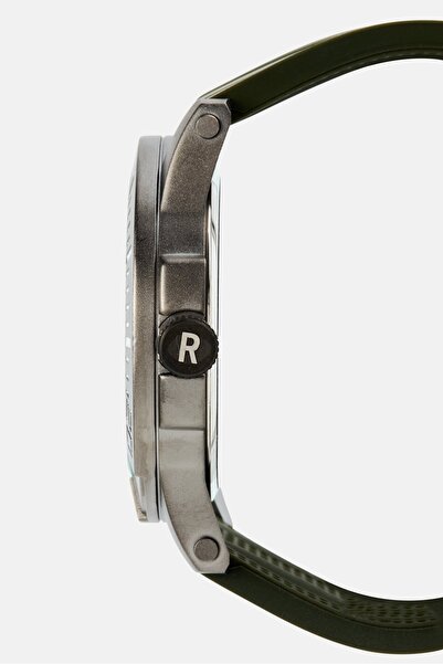 Kenneth Cole Reaction Men KRWGN7008103 Silicone Analog Watch 45 mm, Dark Olive