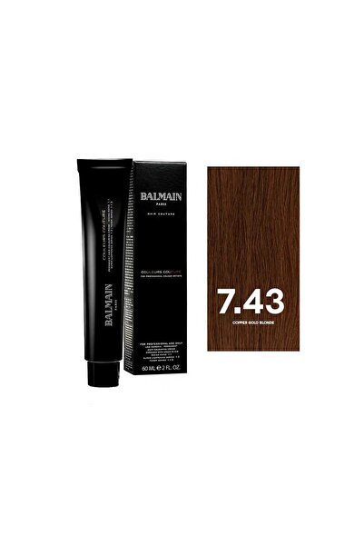 OEM Balmain Professionnel, Couleurs Couture, Vopsea de par permanenta, 7.43 Blond cupru auriu, 60 ml