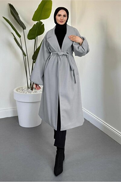 TRENDTESETTÜR ΓΥΝΑΙΚΕΙΟ ΠΑΛΤΟ ΚΑΜΠΑΝΙΑΣ ΜΕ ΓΚΡΙ ΖΩΝΗ T 3616