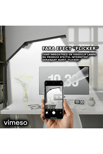 Vimeso Vimeso double LED desk lamp, 5 intensity levels, foldable, aluminum, 12W, 700 lumens, black