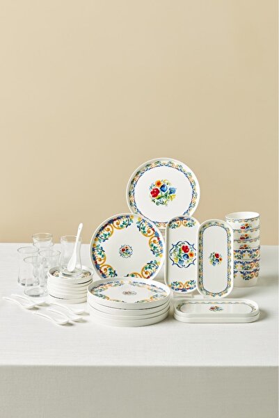 Karaca Stream Bone Vita 34 Parça 6 Kişilik Kahvaltı Takımı