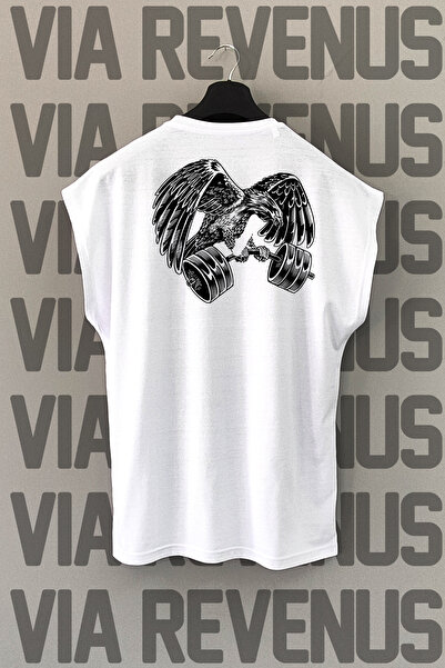 Vordevia Αθλητικό μπλουζάκι Eagle Gym Back με τύπωμα Zero Sleeve 100% βαμβάκι