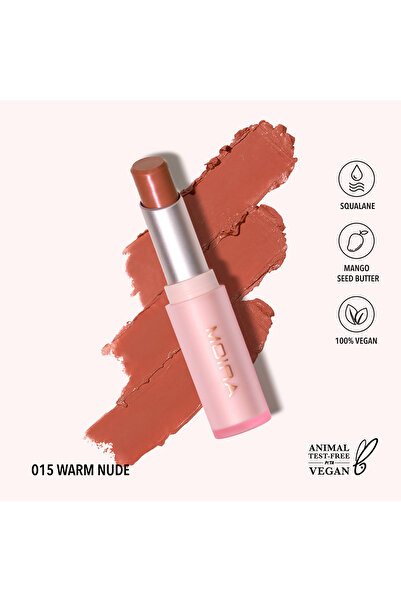 MOİRA Signature Lipstick (015, Warm Nude)