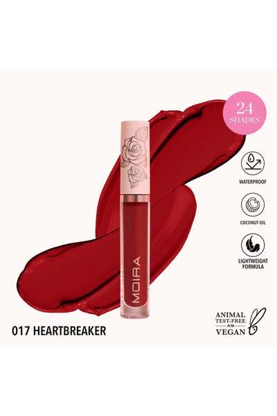 MOİRA أحمر شفاه سائل ليب ديفاين (017، هارت بريكر)