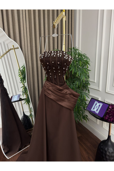 Generic Luxury dress - silk taffeta with hand-embroidered crystals