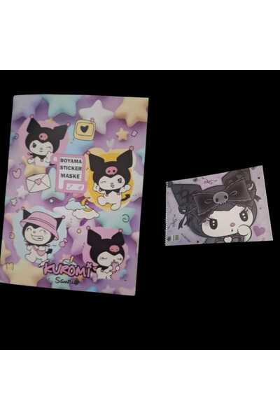 GenelTedarik Kuromi küçük boy Resim Defteri + Boyama Kitabı (stıcker hediyeli)