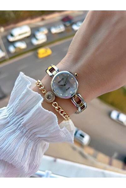 Ferrucci Small Vintage Case Steel Band 2 Years Warranty 3 Atm Women Wristwatch+Bracelet Fy.03644.3