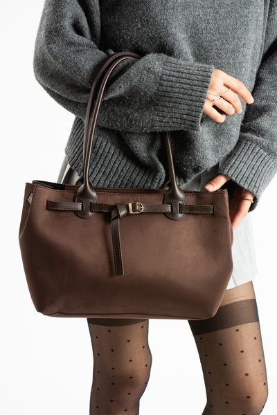 Night Meghan Model Suede Women's Hand and Shoulder Bag