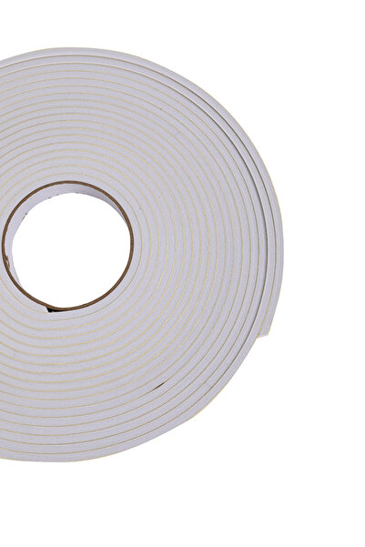 Lawazim Adhesive Rubber Strip Tape 10m White - Weatherproof Door Window Seal