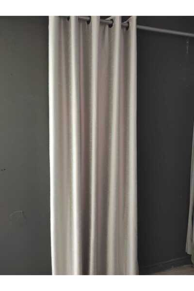 Evcimenhome Thermal Lined Linen Rustic Curtain with Eyelet Metal Rings 170Cmx225Cm Satingri