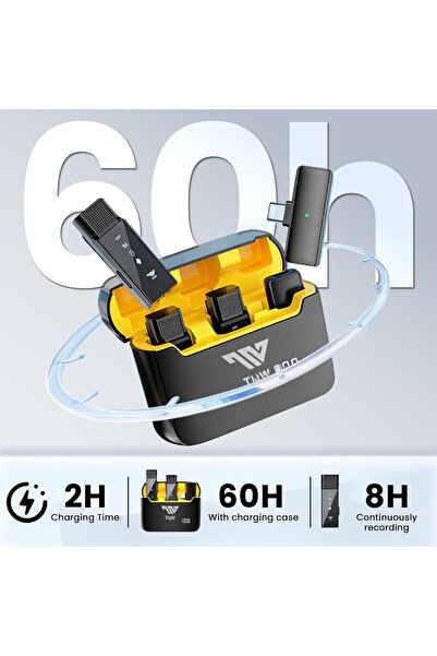 TNW A9pro Wireless USB-C Lavalier Microphone (2TX+1RX)