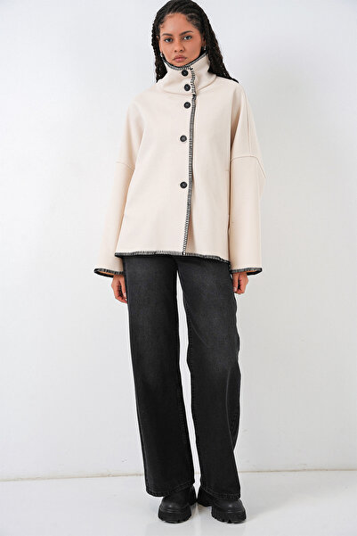 Bigdart Γυναικείο Κεντητό Μπουφάν Κασετέ 9167 - Εκρού