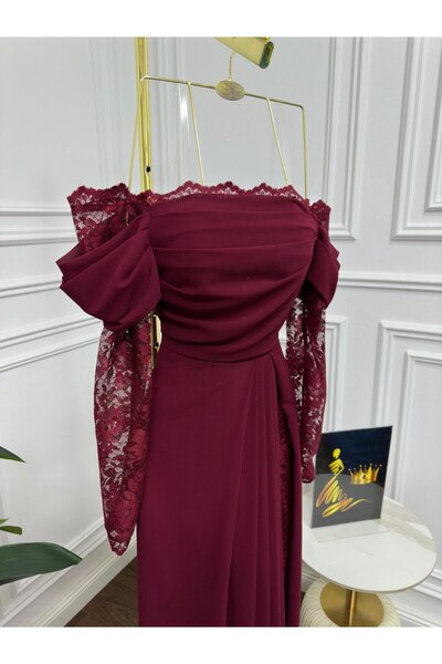 leen fashion فستان نسائي شيفون بدانتيل