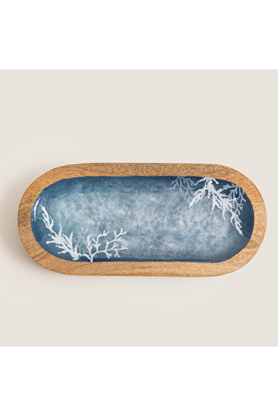 Chakra طبق تقديم بحري جديد 36×16.5 سم طبيعي