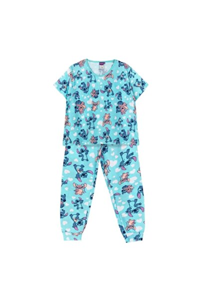 OEM Pijamale pentru copii din bumbac albastru-azur cu Lilo și Stitch