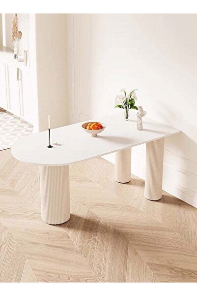 Raffine 1-Piece Modern Design Dining Table White 120x60x75 cm
