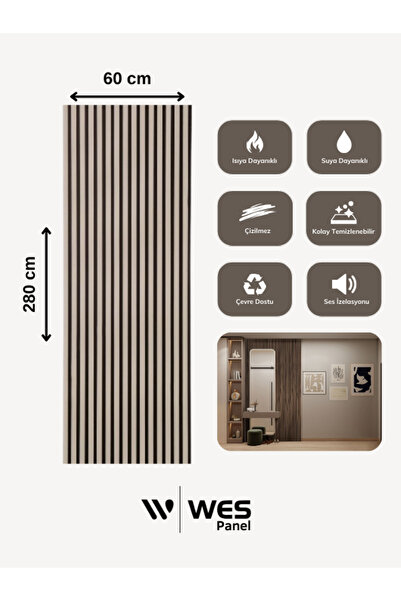 Wes Profil Wall Panel Akustik Panel (60x280) Kalın Keçeli